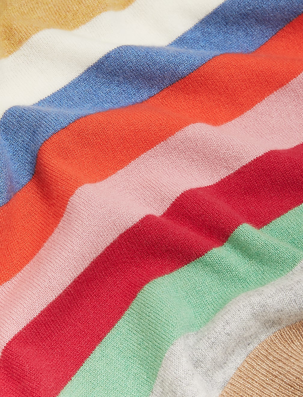 Pure Cashmere Striped Crew Neck Jumper