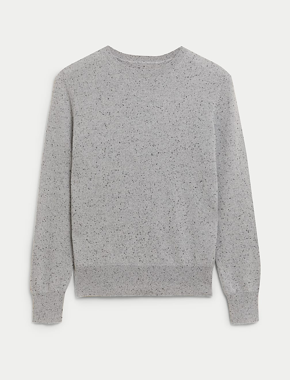 Pure Cashmere Textured Crew Neck Jumper