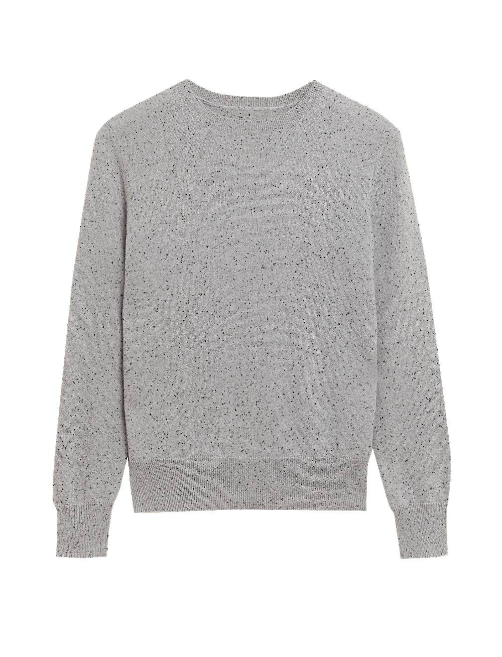 Pure Cashmere Textured Crew Neck Jumper