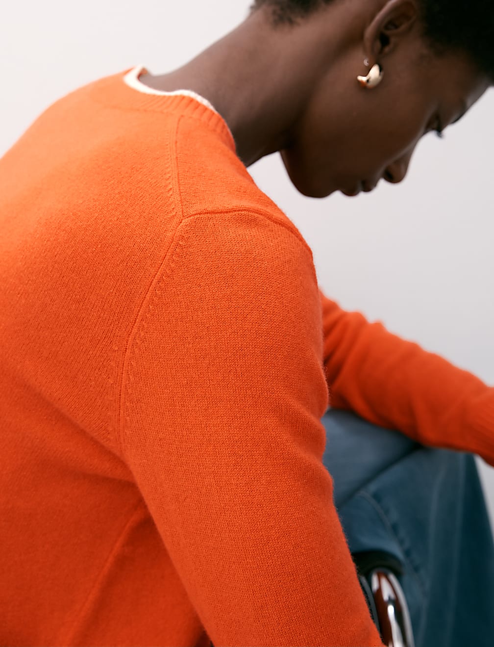 Pure Cashmere Tipped Detail Cardigan