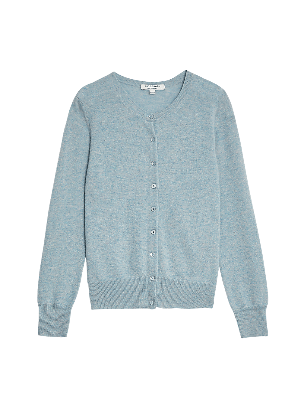 Pure Cashmere Crew Neck Cardigan