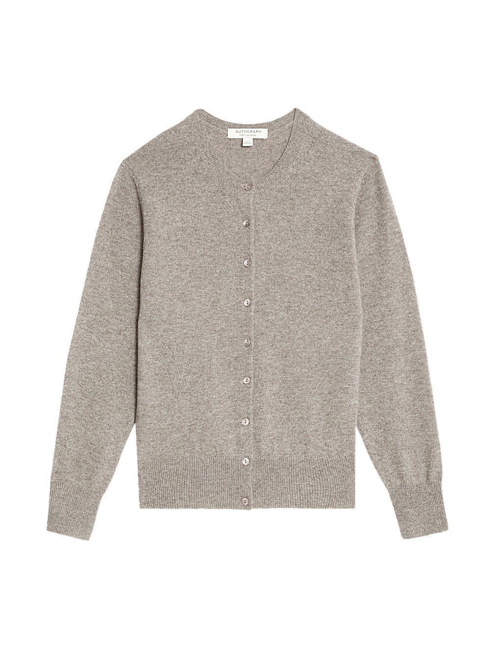 Pure Cashmere Crew Neck Cardigan