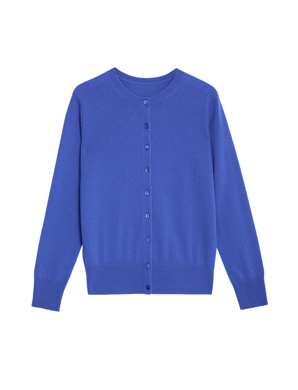 Pure Cashmere Crew Neck Cardigan
