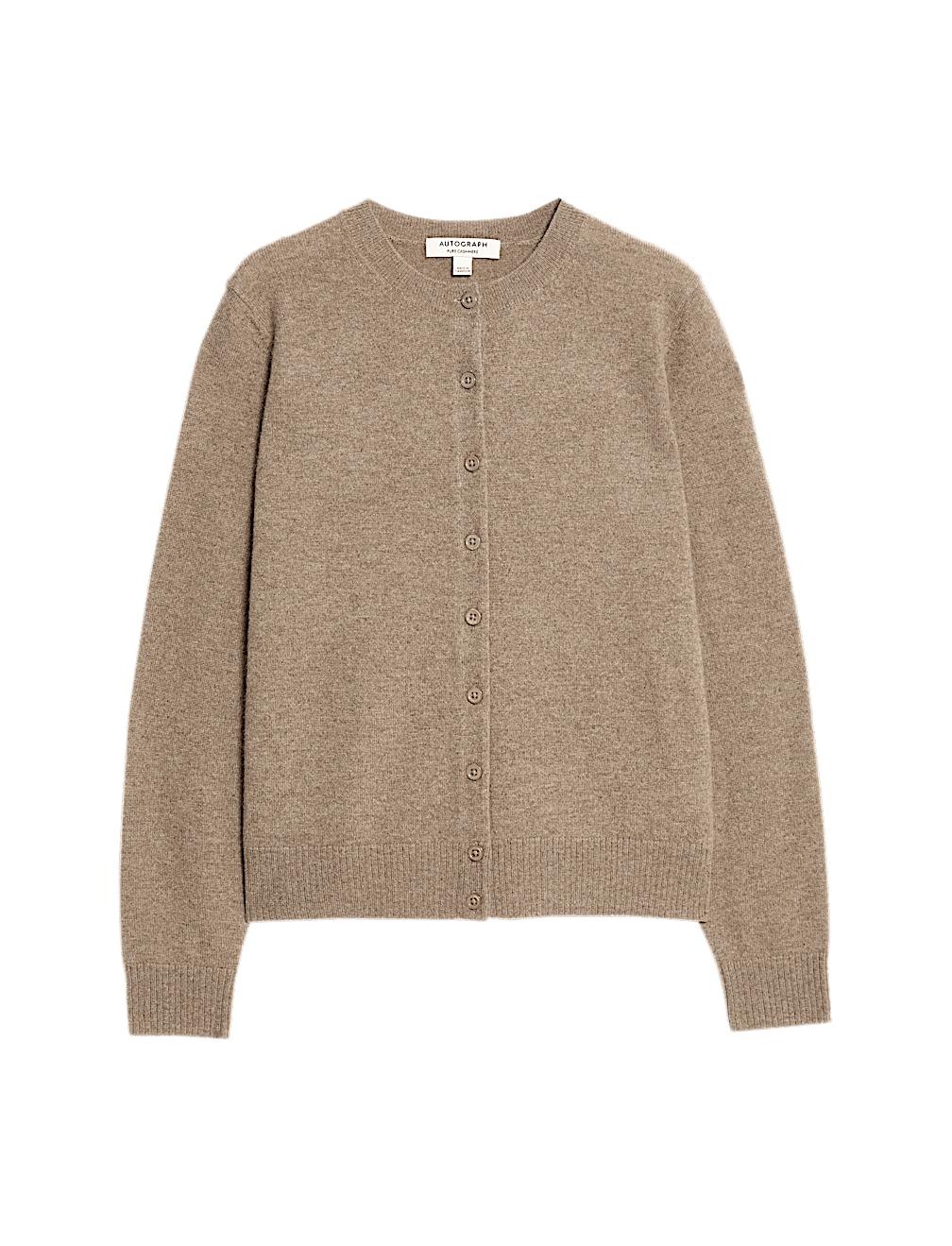 Pure Cashmere Crew Neck Relaxed Cardigan