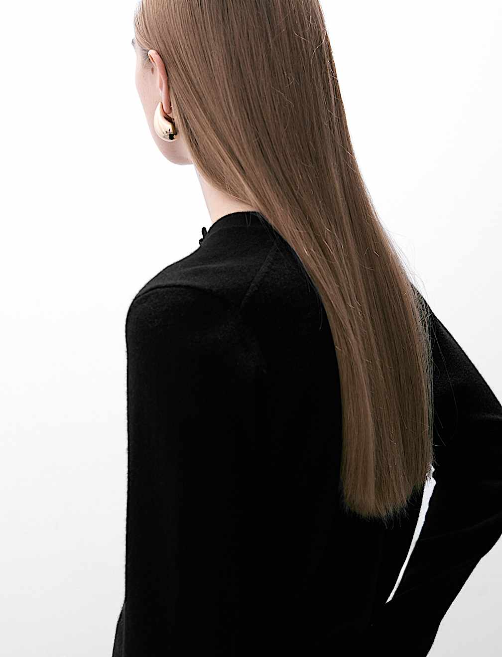 Pure Cashmere Crew Neck Relaxed Cardigan