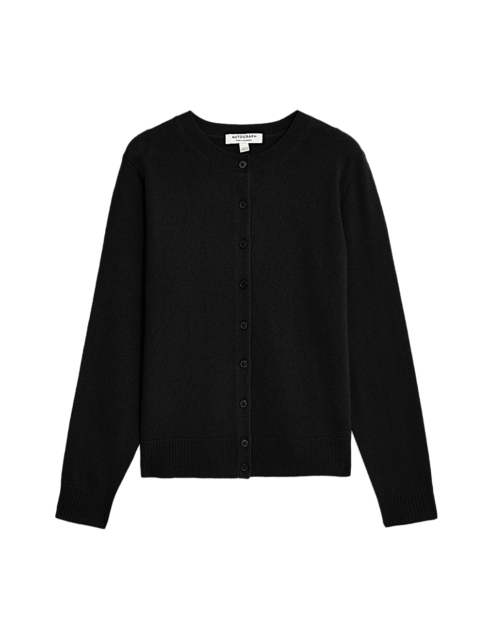 Pure Cashmere Crew Neck Relaxed Cardigan