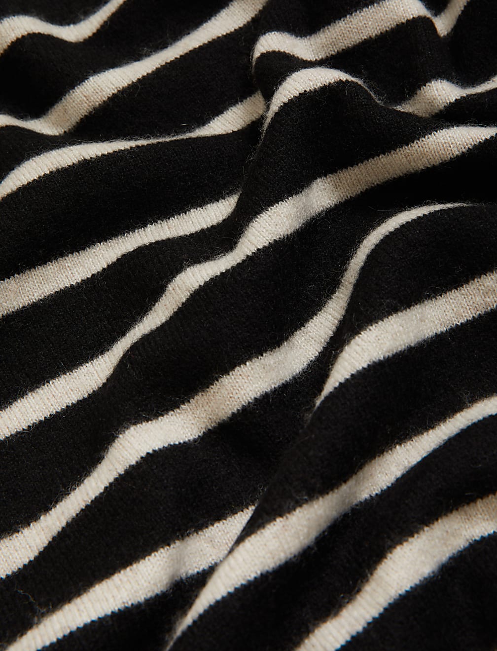 Pure Cashmere Striped V-Neck Jumper