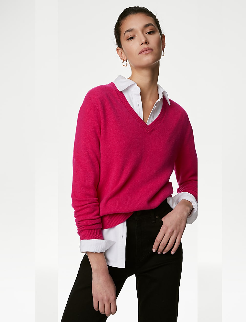 Pure Cashmere V-Neck Jumper