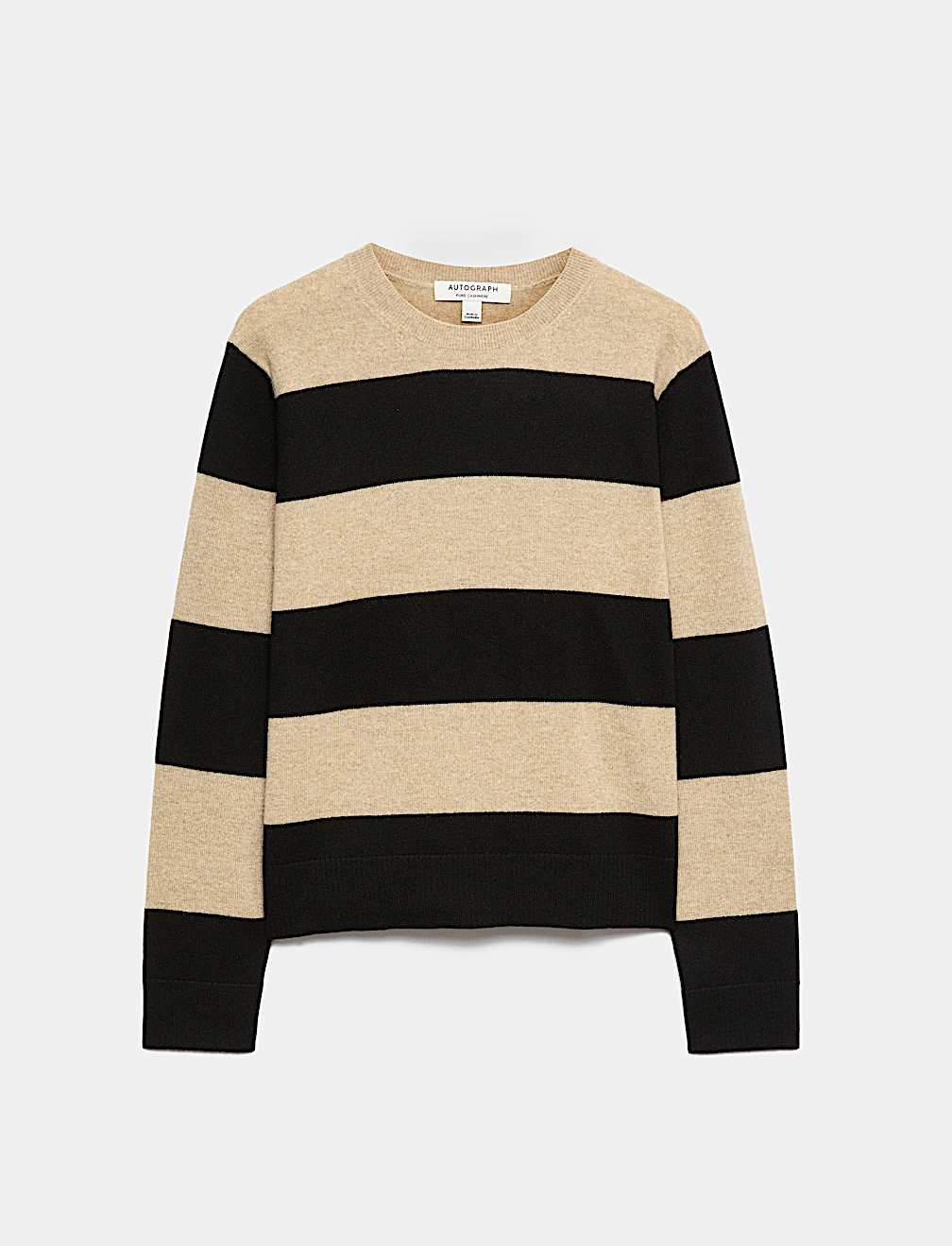 Pure Cashmere Striped Crew Neck Jumper