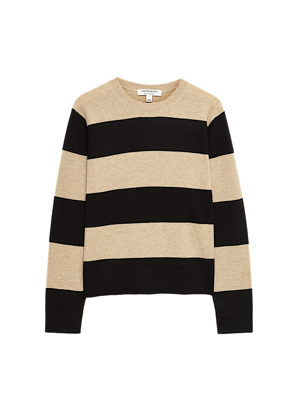 Pure Cashmere Striped Crew Neck Jumper