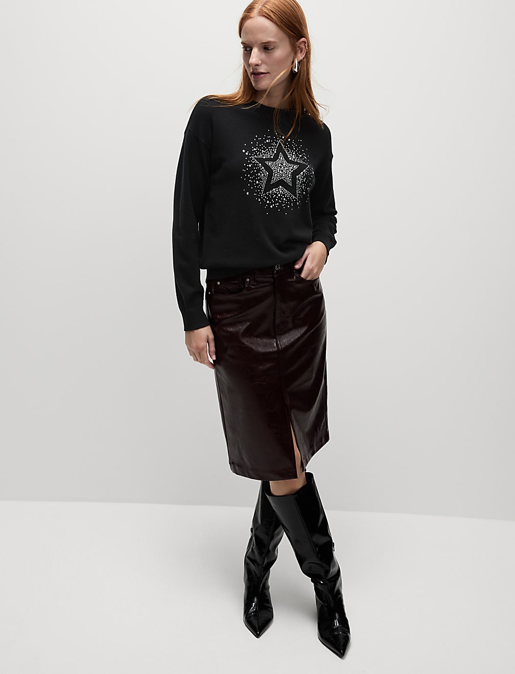Soft Touch Star Crew Neck Jumper