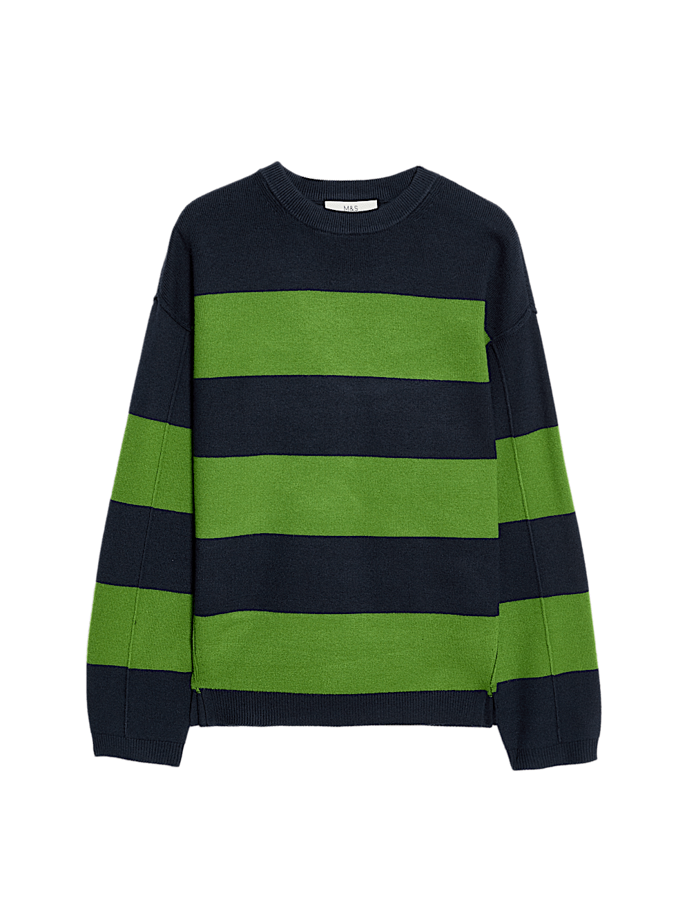 Soft Touch Striped Crew Neck Jumper