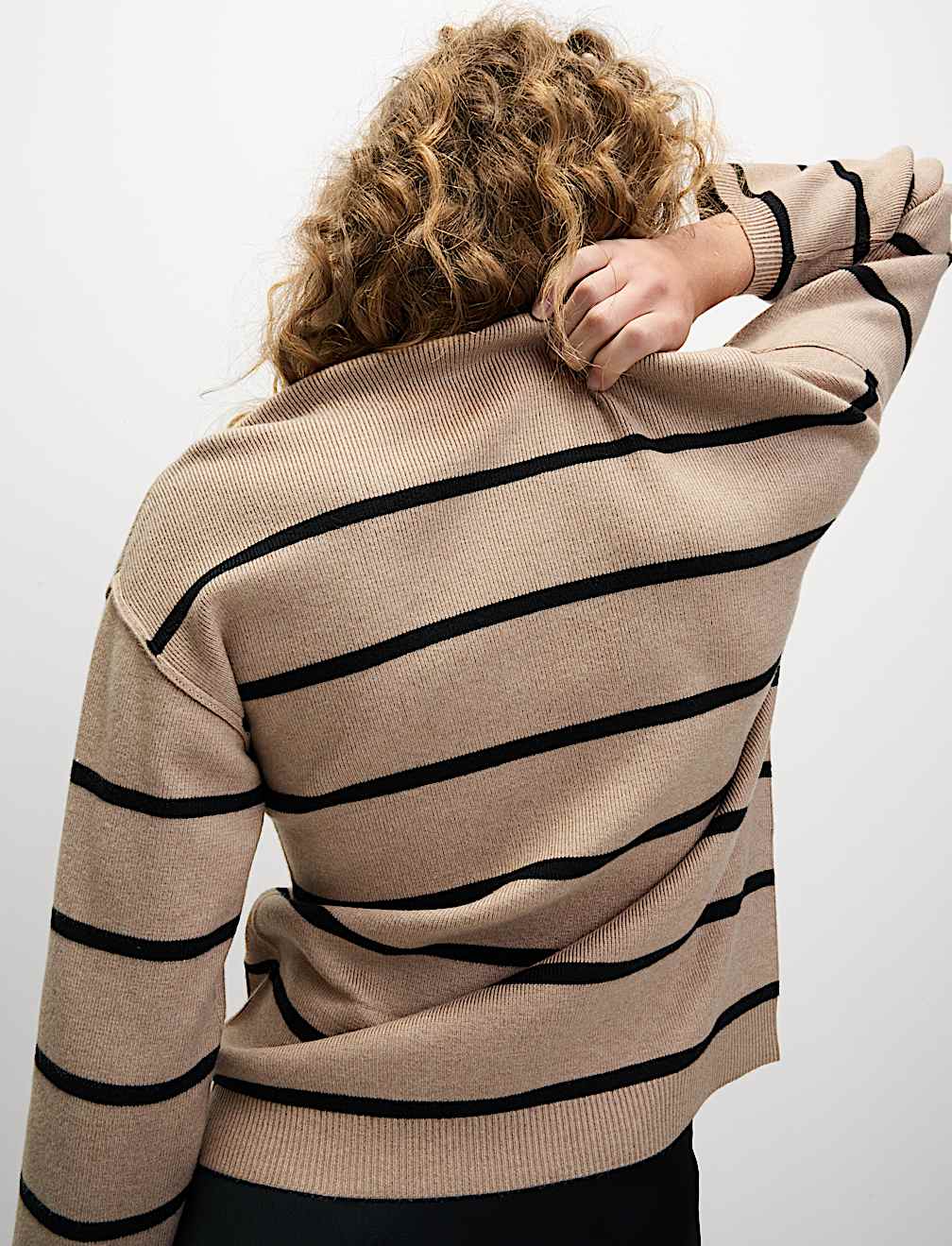 Soft Touch Striped Crew Neck Jumper