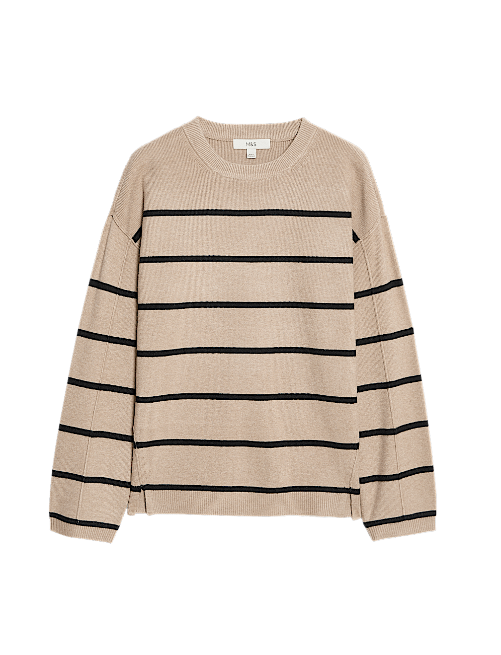 Soft Touch Striped Crew Neck Jumper