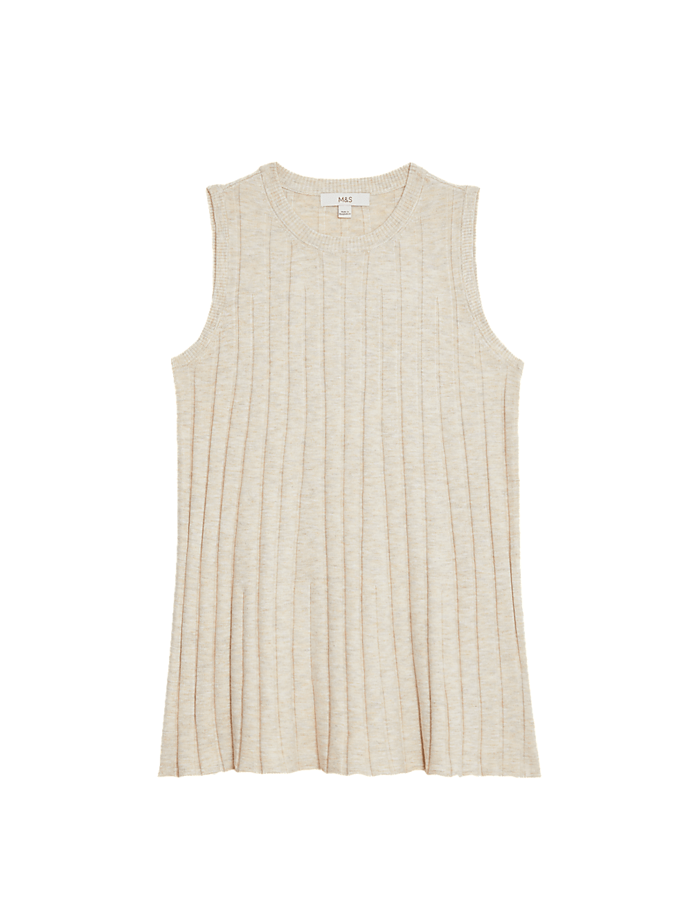 Textured Crew Neck Knitted Top