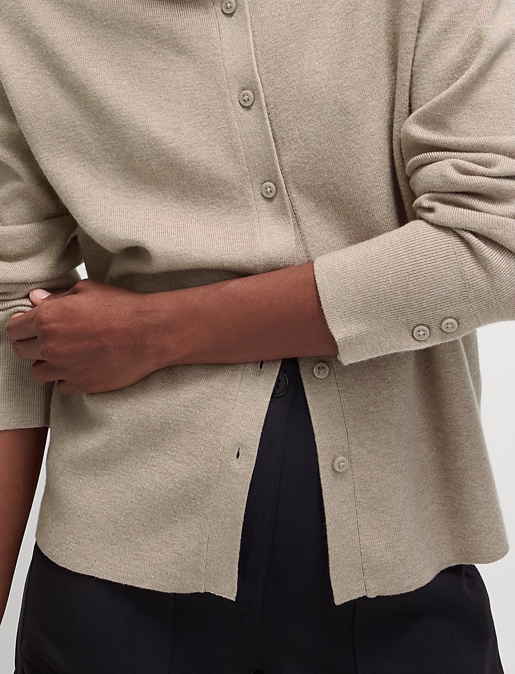 Soft Touch Collared Knitted Top