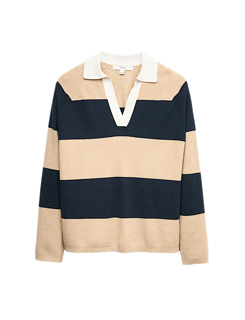 Soft Touch Striped Knitted Rugby Top