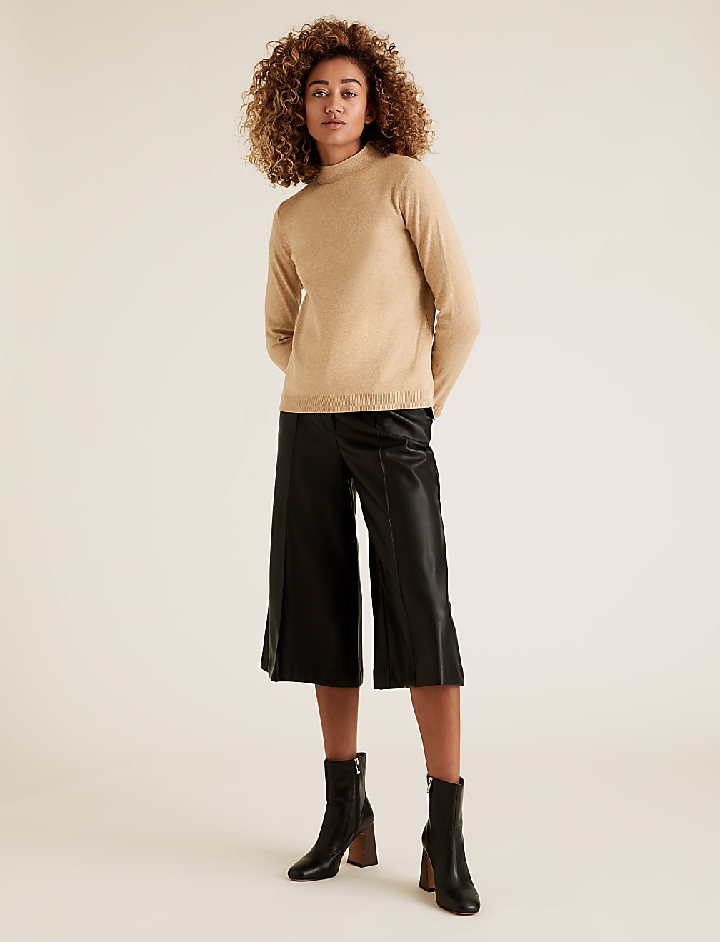 Soft Touch Funnel Neck Relaxed Jumper