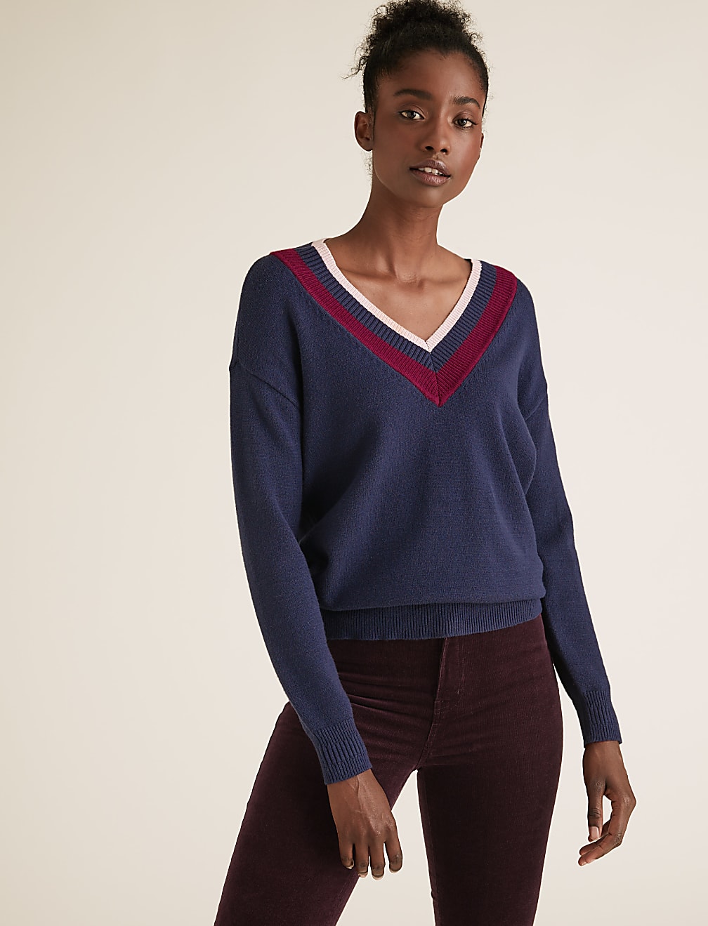 Soft Touch V-Neck Relaxed Jumper