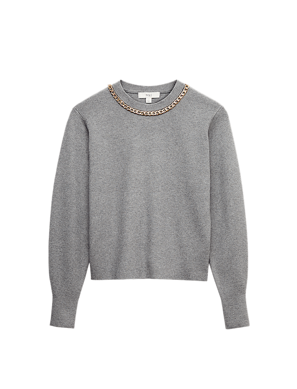 Ribbed Crew Neck Jumper