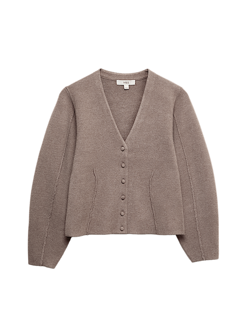 V-Neck Waisted Slim Fit Cardigan