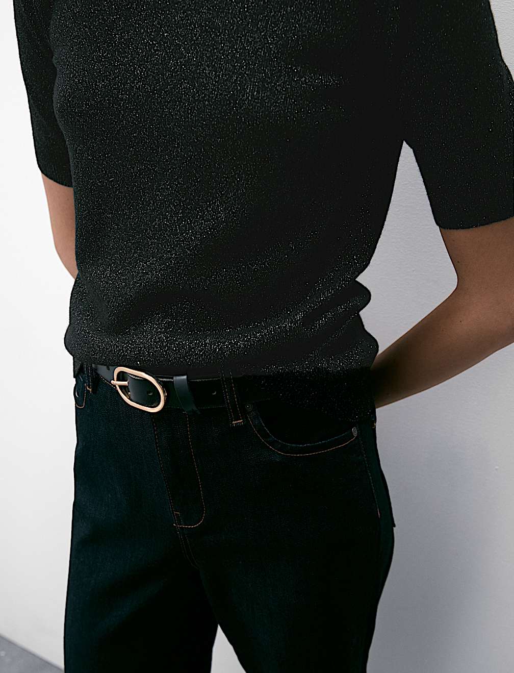 Merino Wool Rich Knitted Top with Cashmere