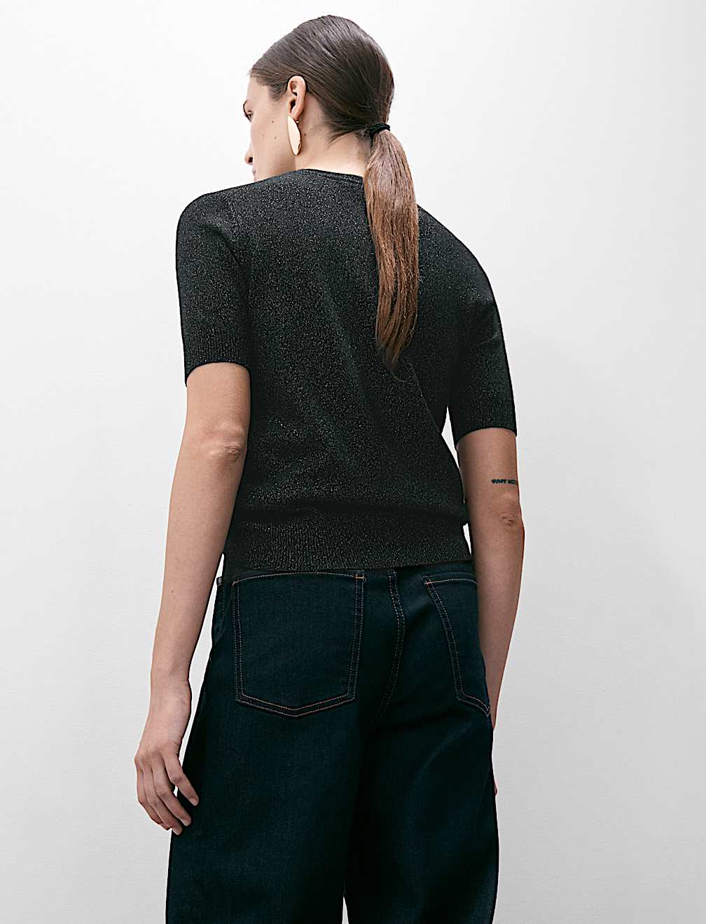 Merino Wool Rich Knitted Top with Cashmere