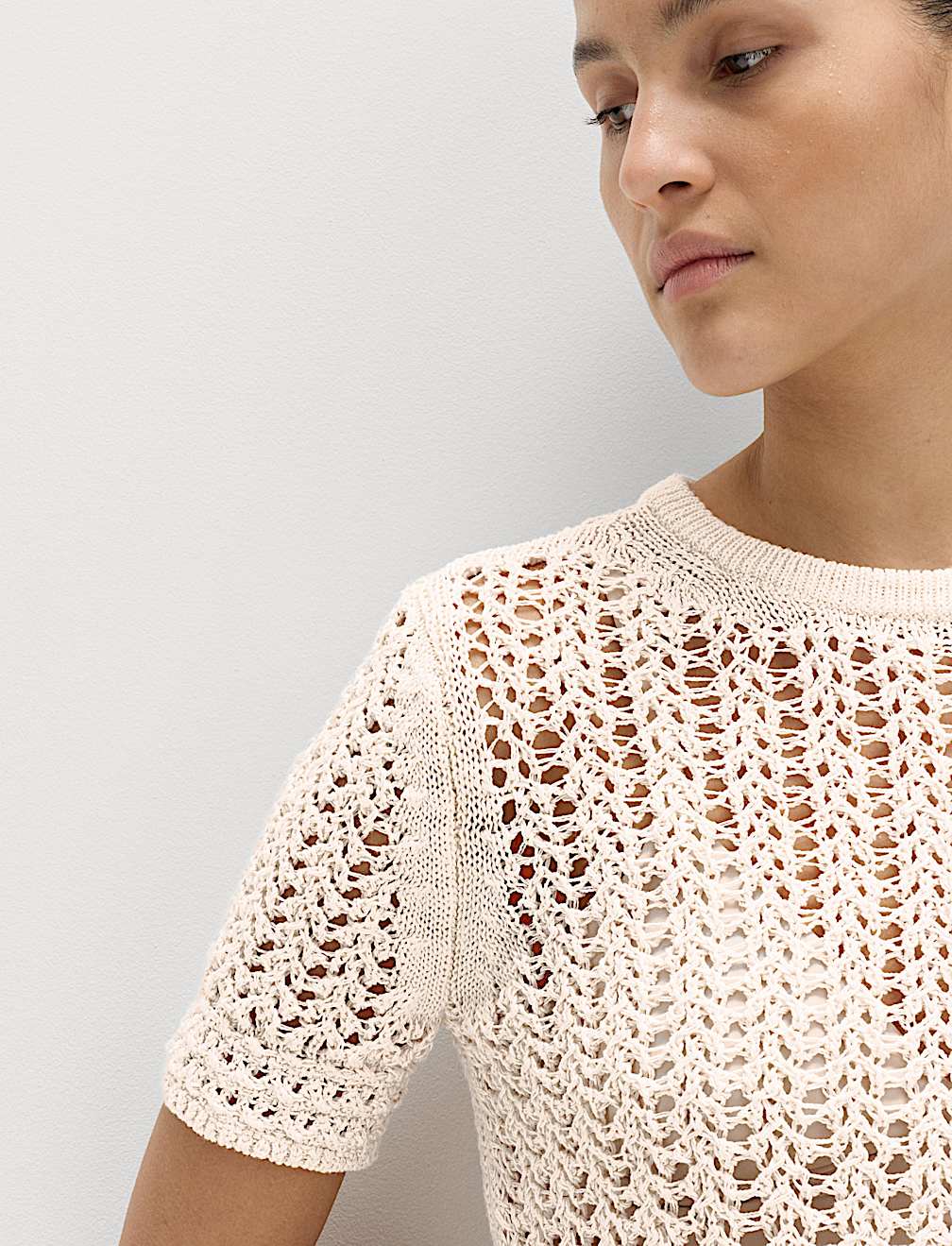 Cotton Rich Textured Knitted Top