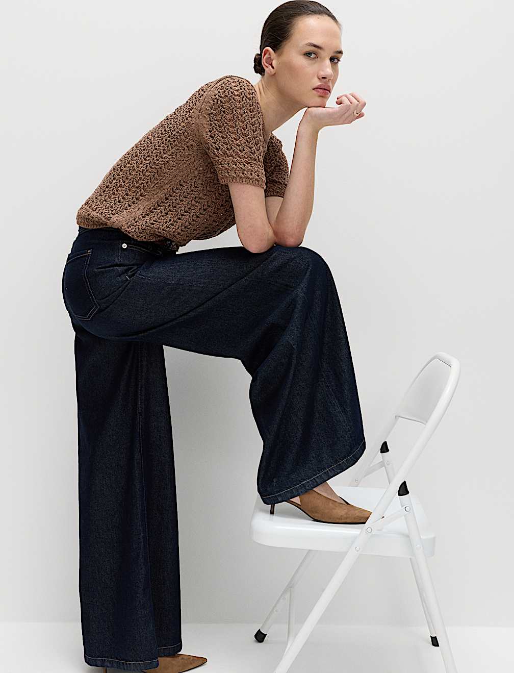 Cotton Rich Textured Knitted Top