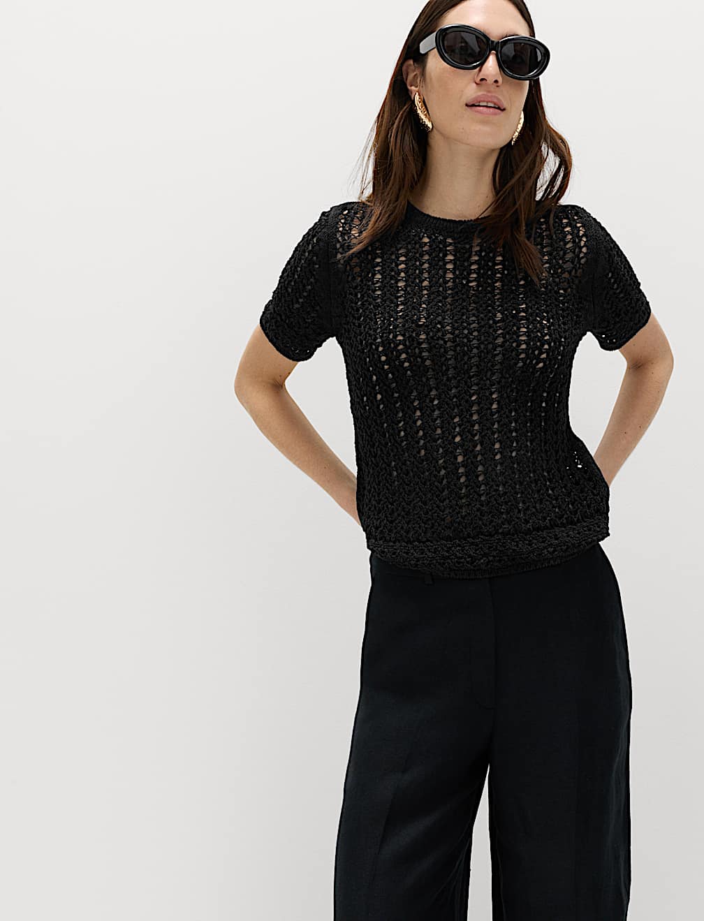 Cotton Rich Textured Knitted Top