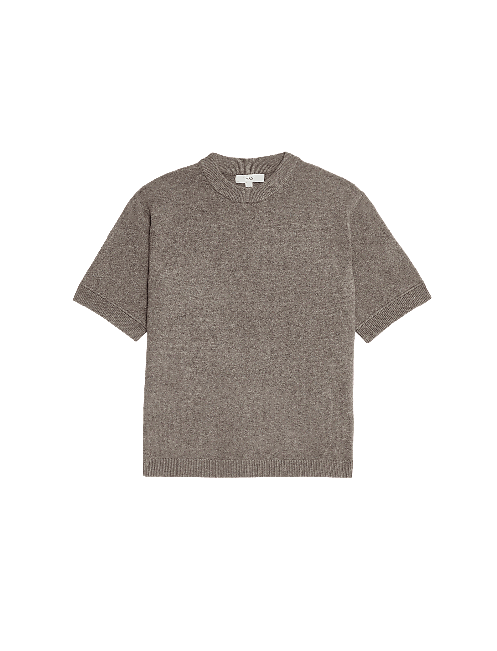 Air-Yarn Crew Neck Knitted Top