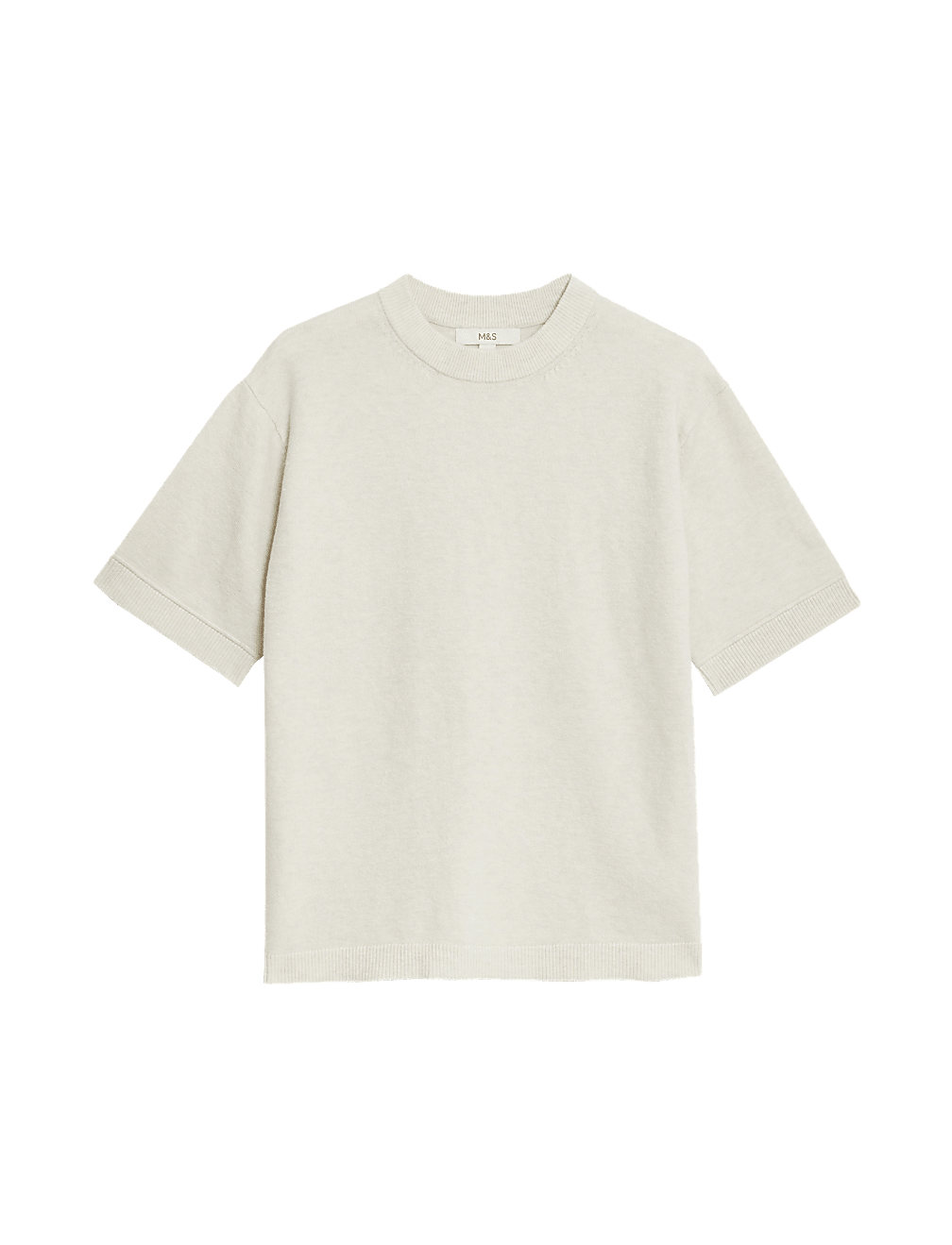 Air-Yarn Crew Neck Knitted Top