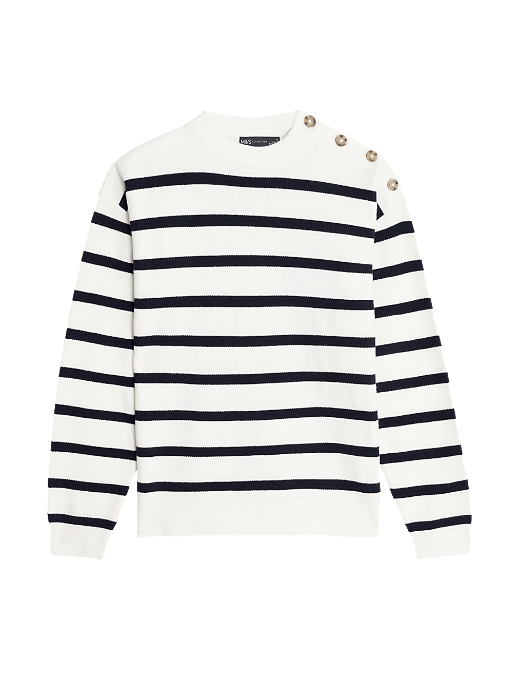 Soft Touch Striped Crew Neck Jumper