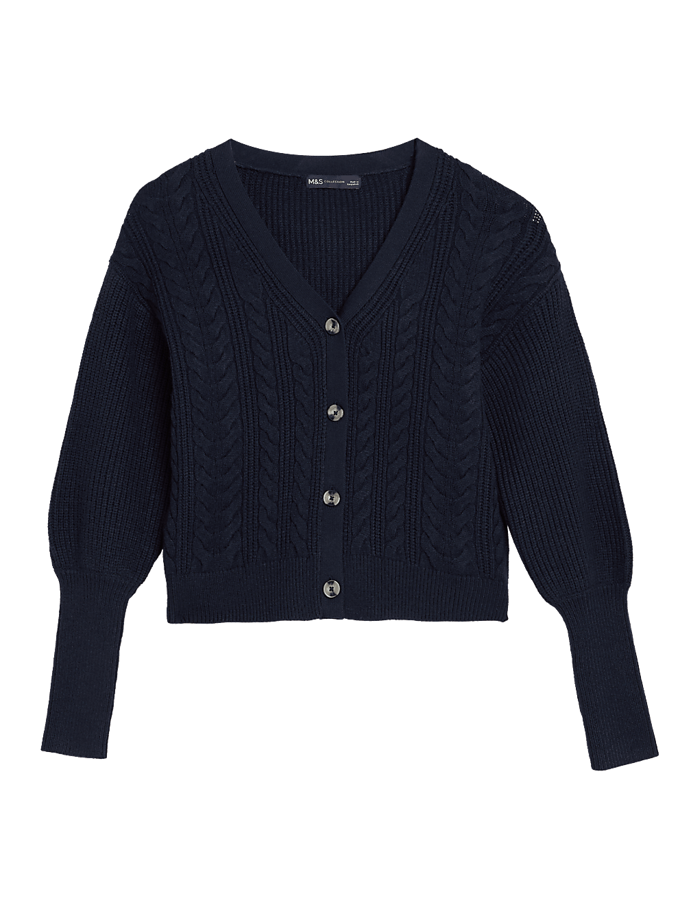 Soft Touch Cable Knit V-Neck Cardigan