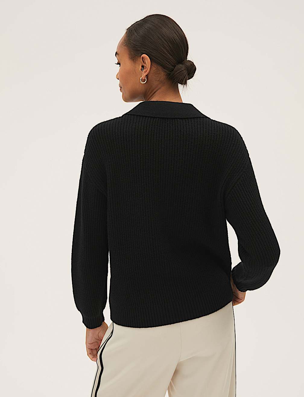 Soft Touch Cable Knit Collared Cardigan