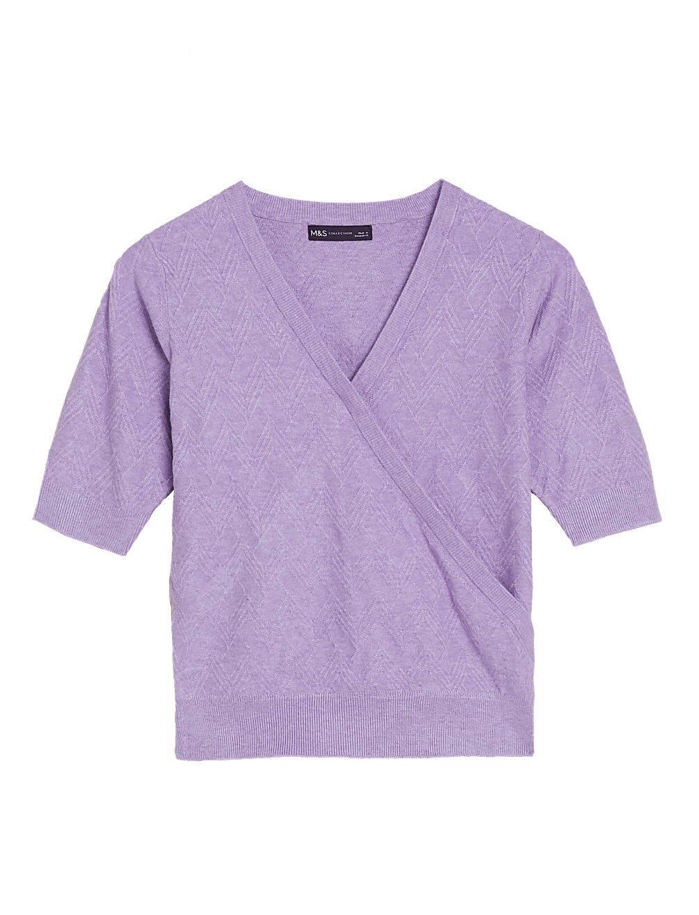 Soft Touch Textured V-Neck Knitted Top