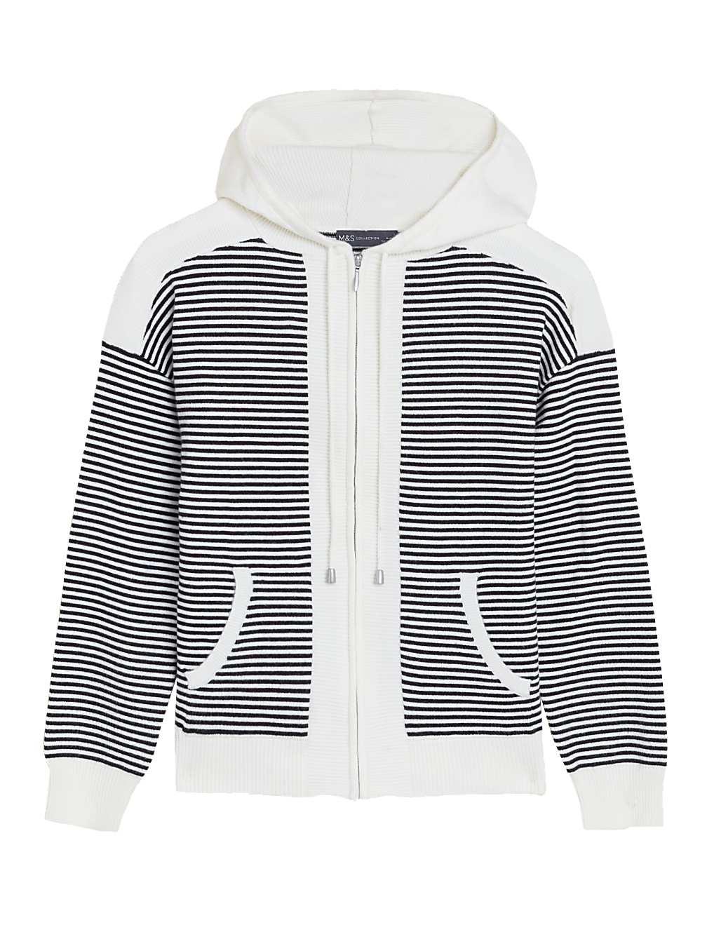Soft Touch Striped Relaxed Hoodie