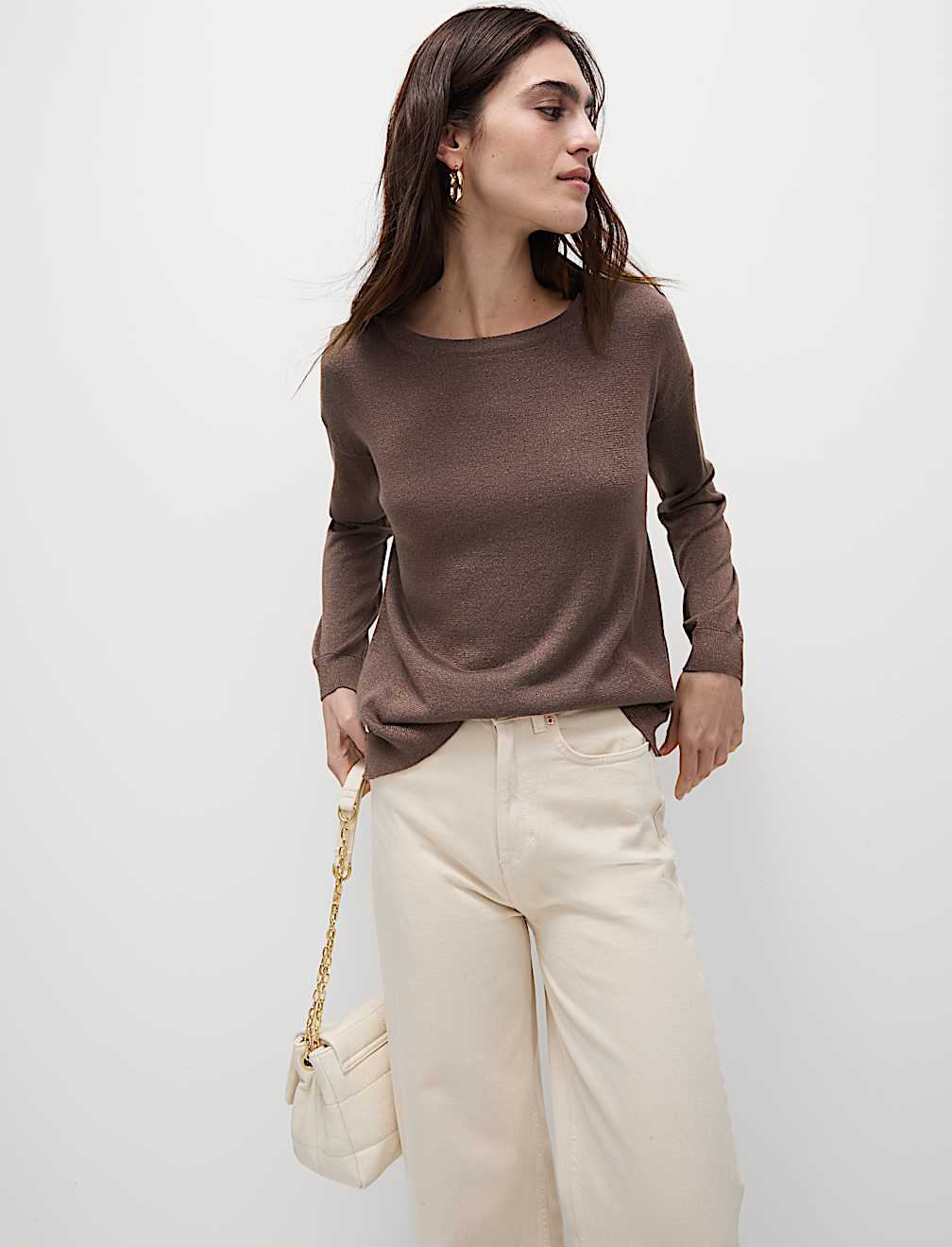 Sparkly Crew Neck Jumper