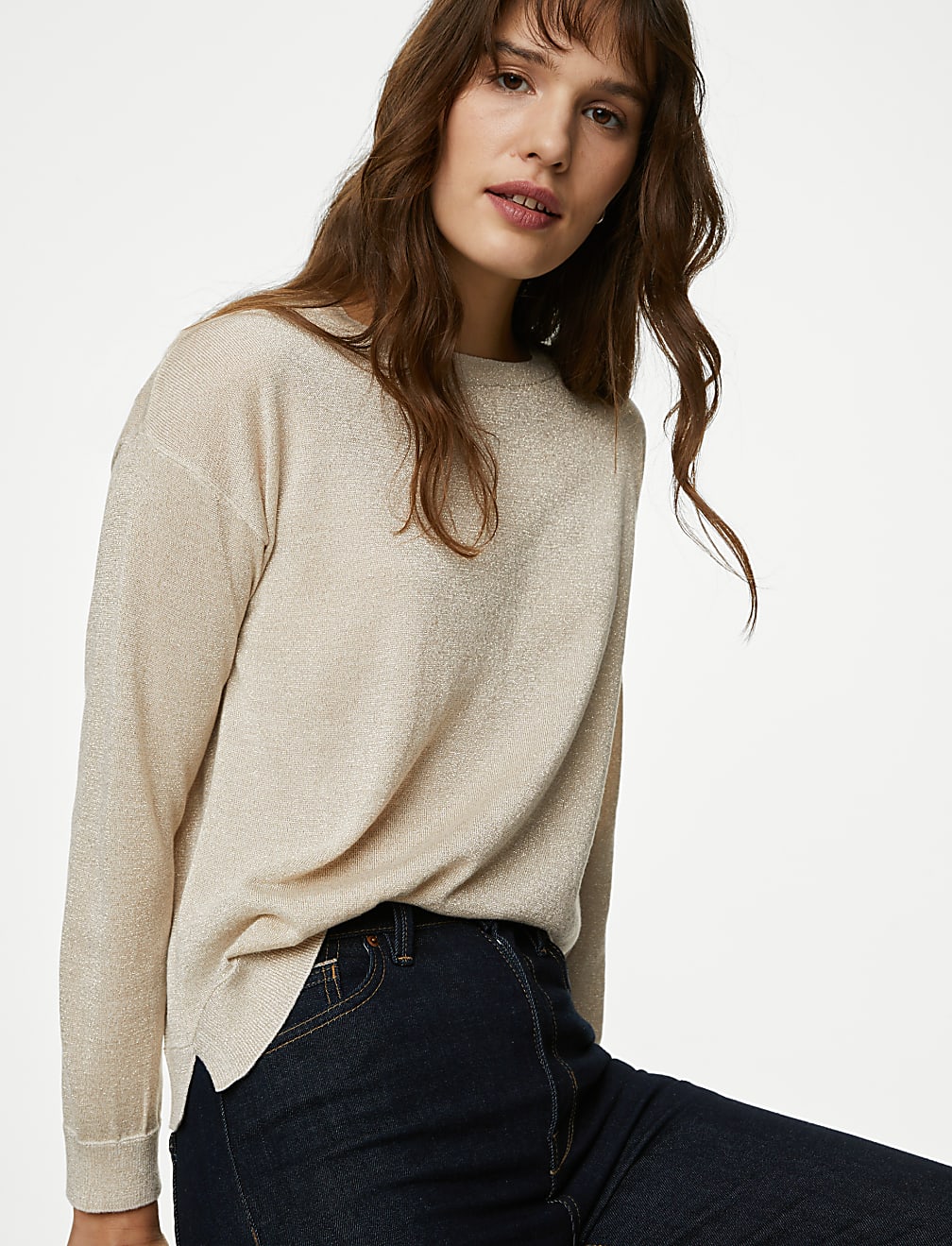 Sparkly Crew Neck Jumper