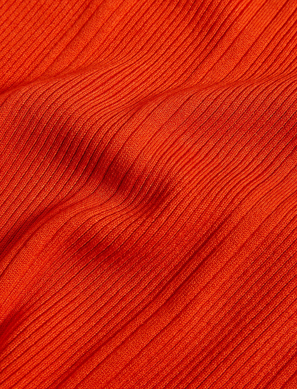 Ribbed Crew Neck Fitted Knitted Top