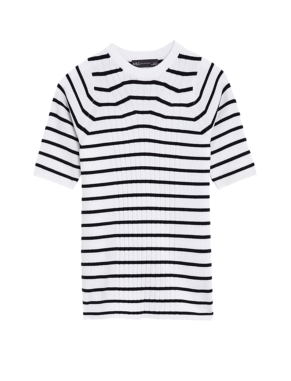 Striped Crew Neck Knitted Top