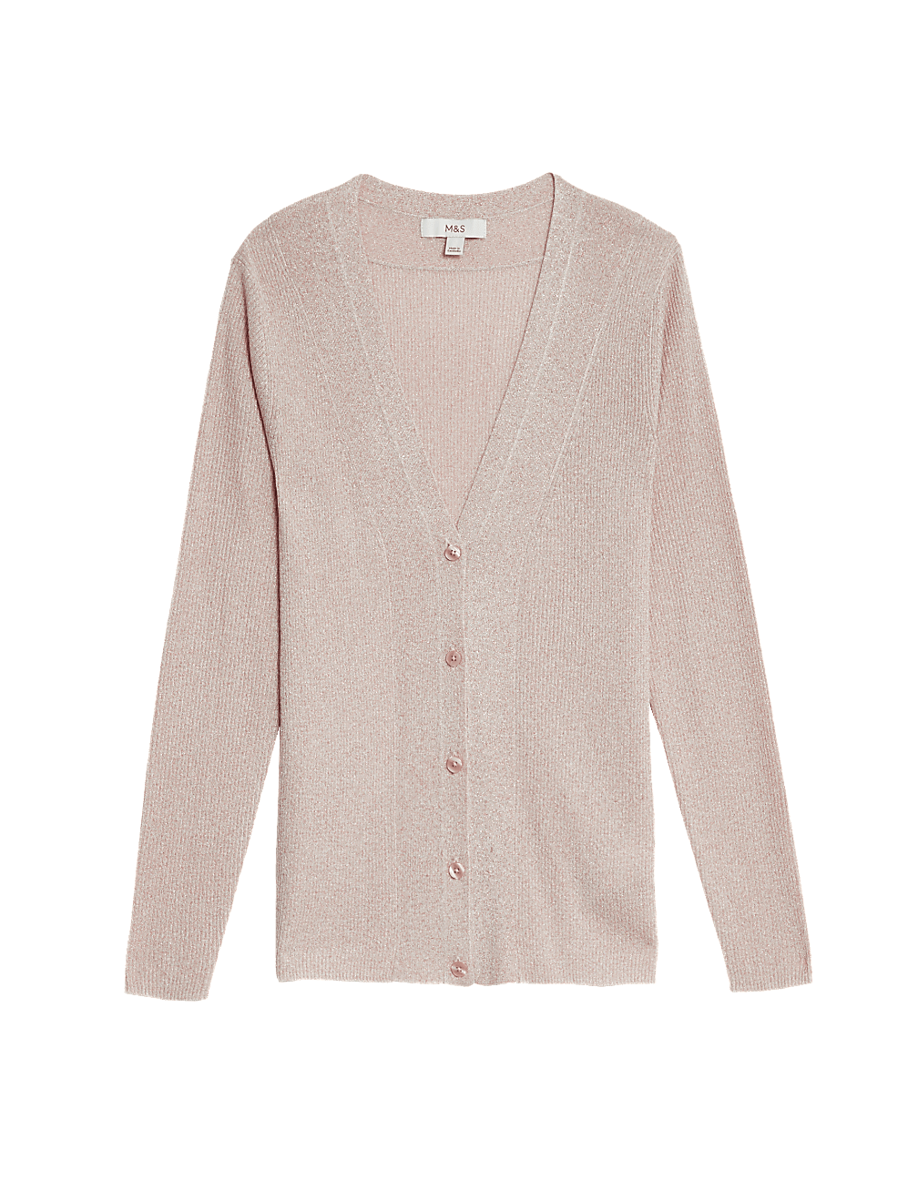 Sparkly V-Neck Button Front Cardigan