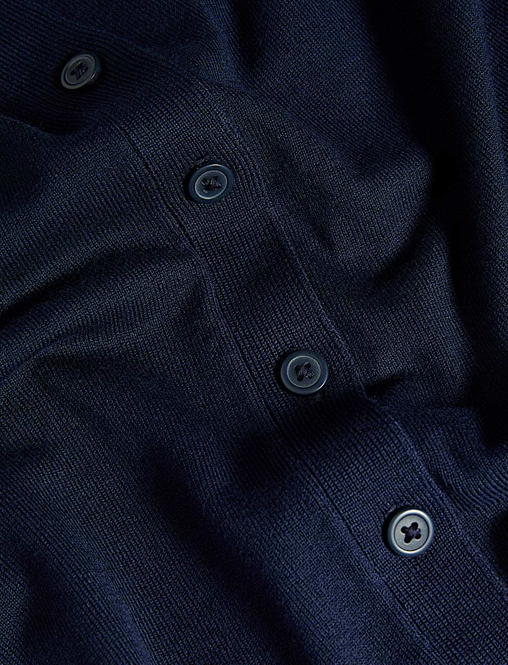 Crew Neck Button Front Cardigan