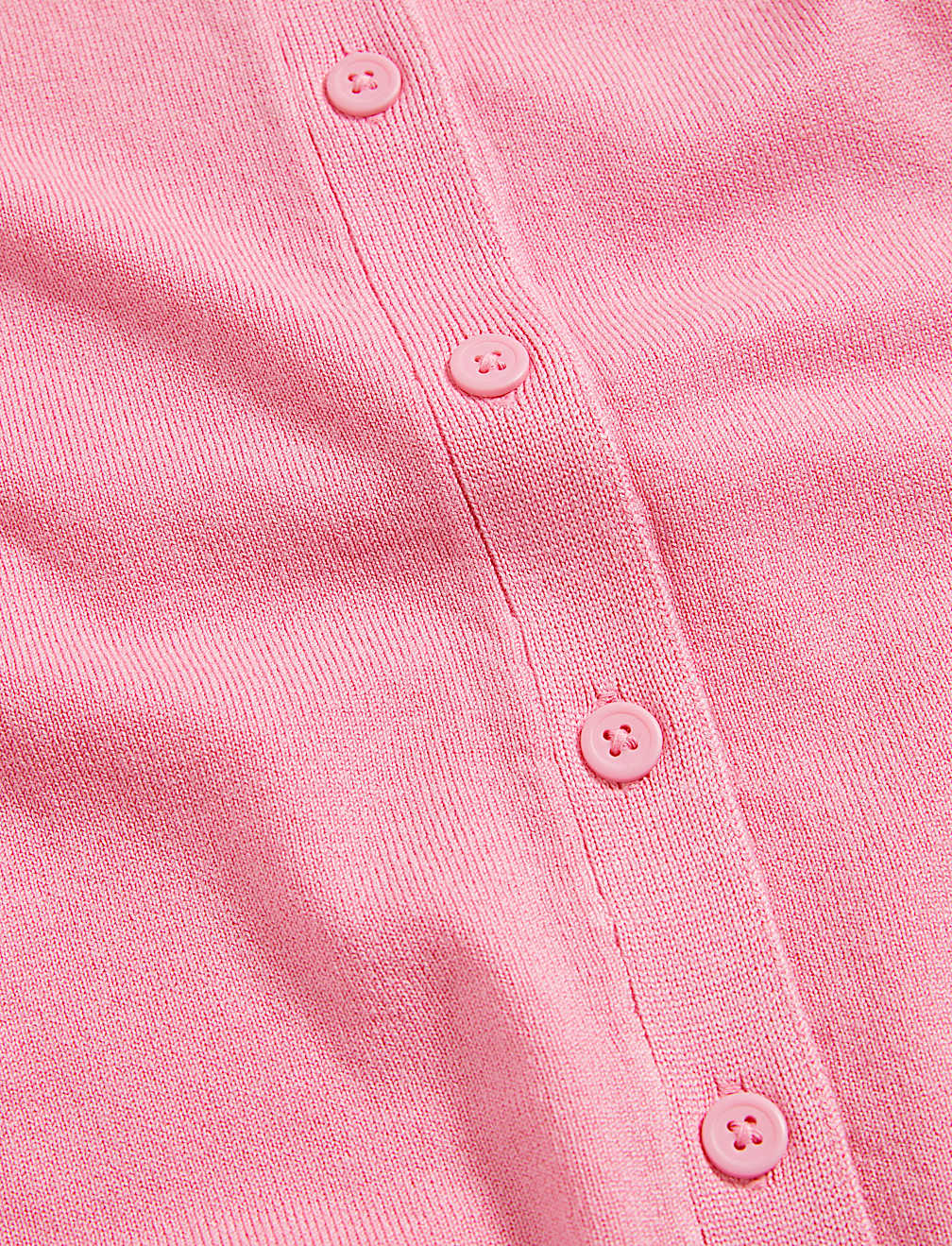 Crew Neck Button Front Cardigan