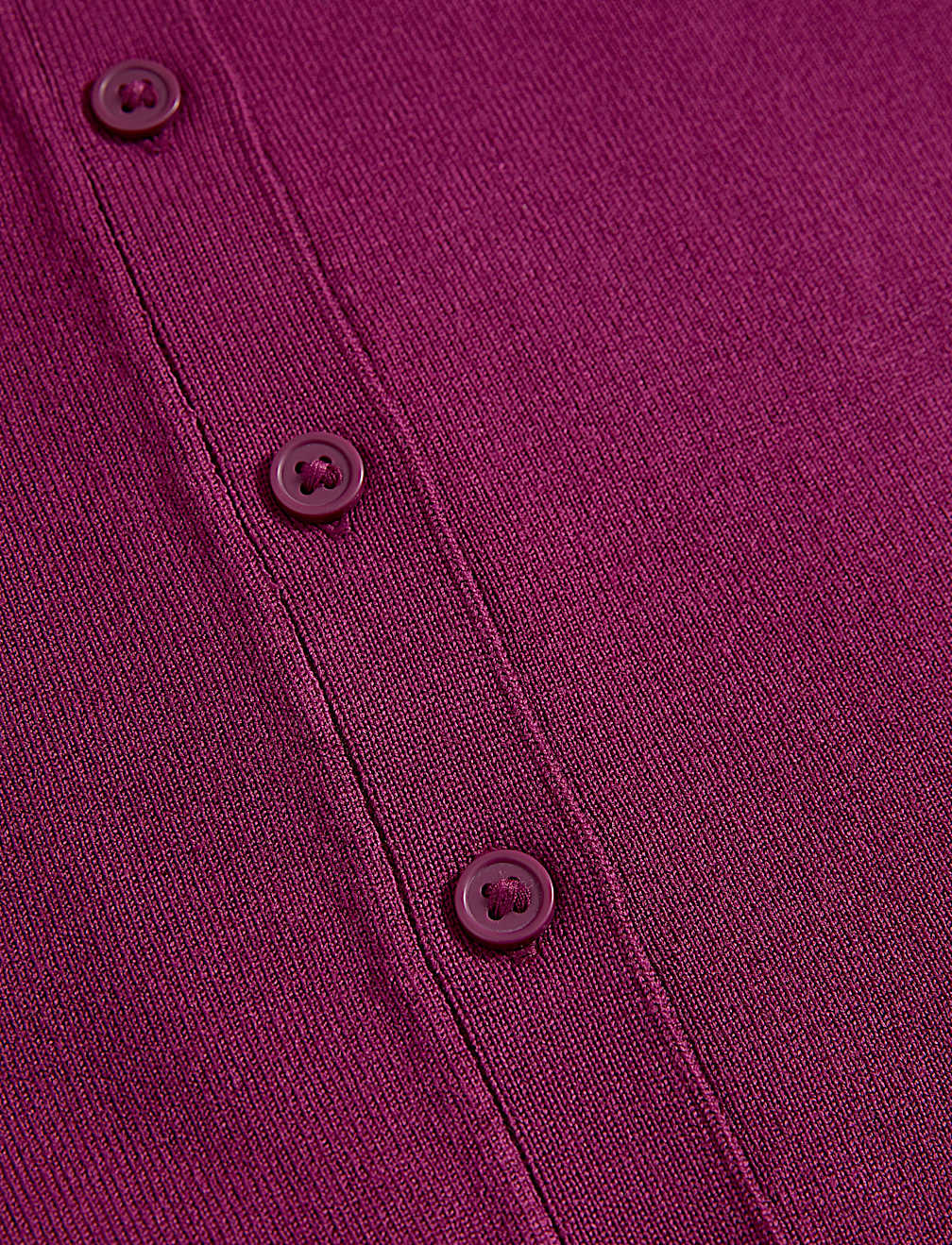 Crew Neck Button Front Cardigan