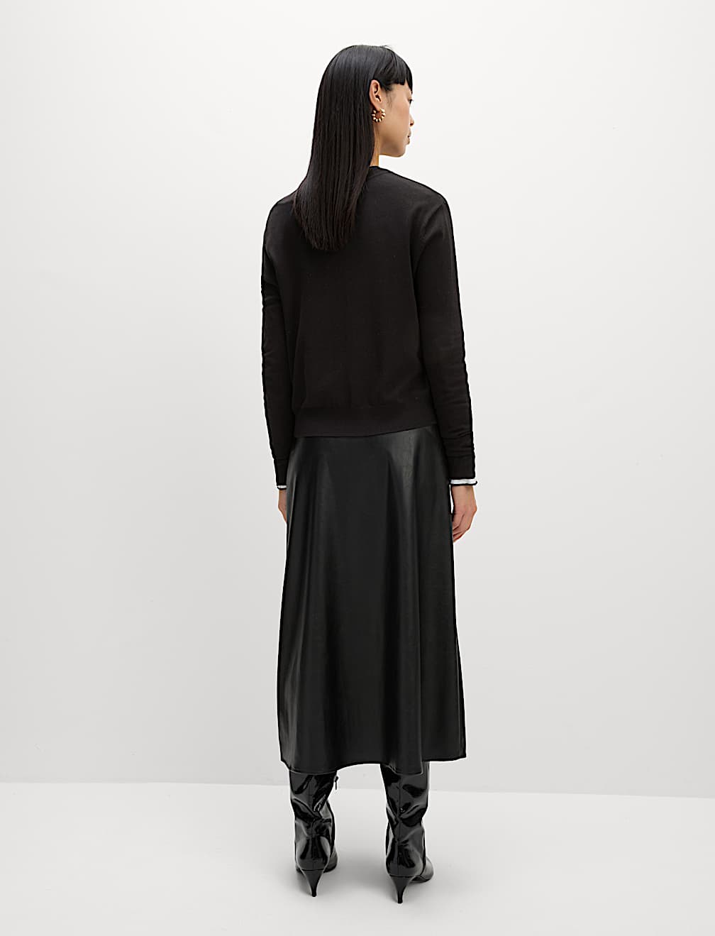 Crew Neck Button Front Cardigan