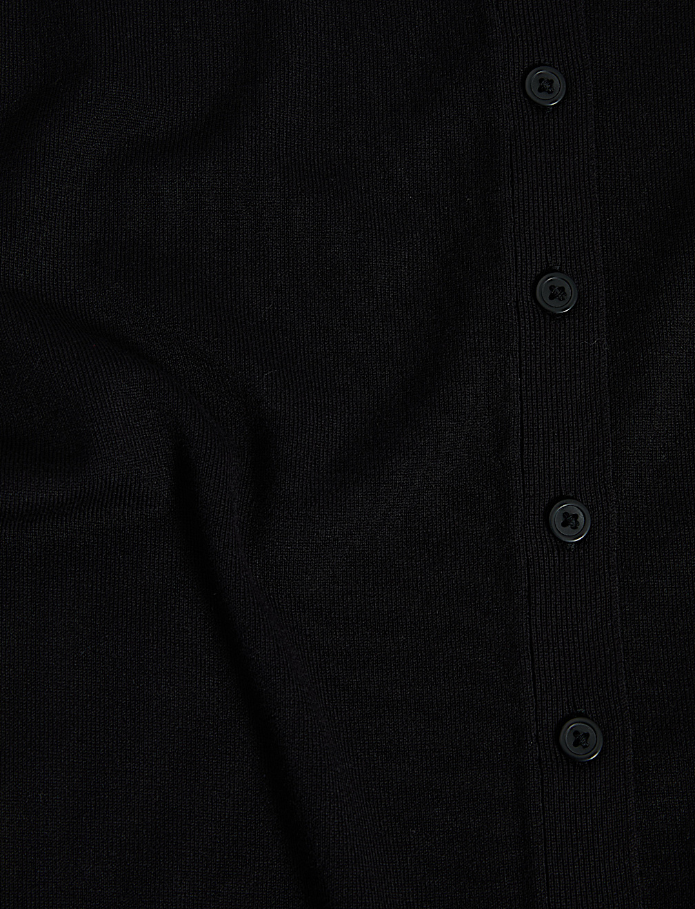 Crew Neck Button Front Cardigan