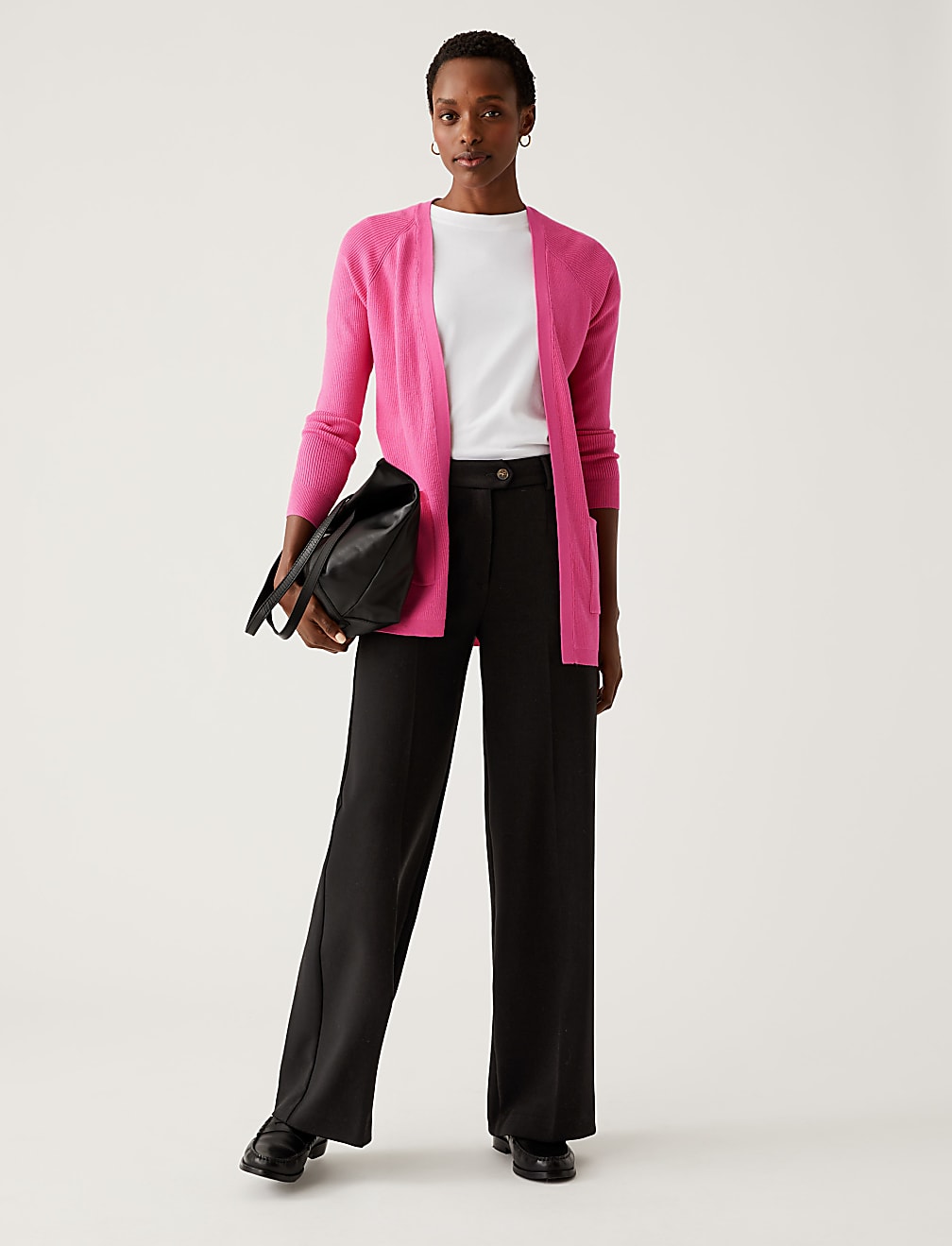 Ribbed Edge to Edge Longline Cardigan
