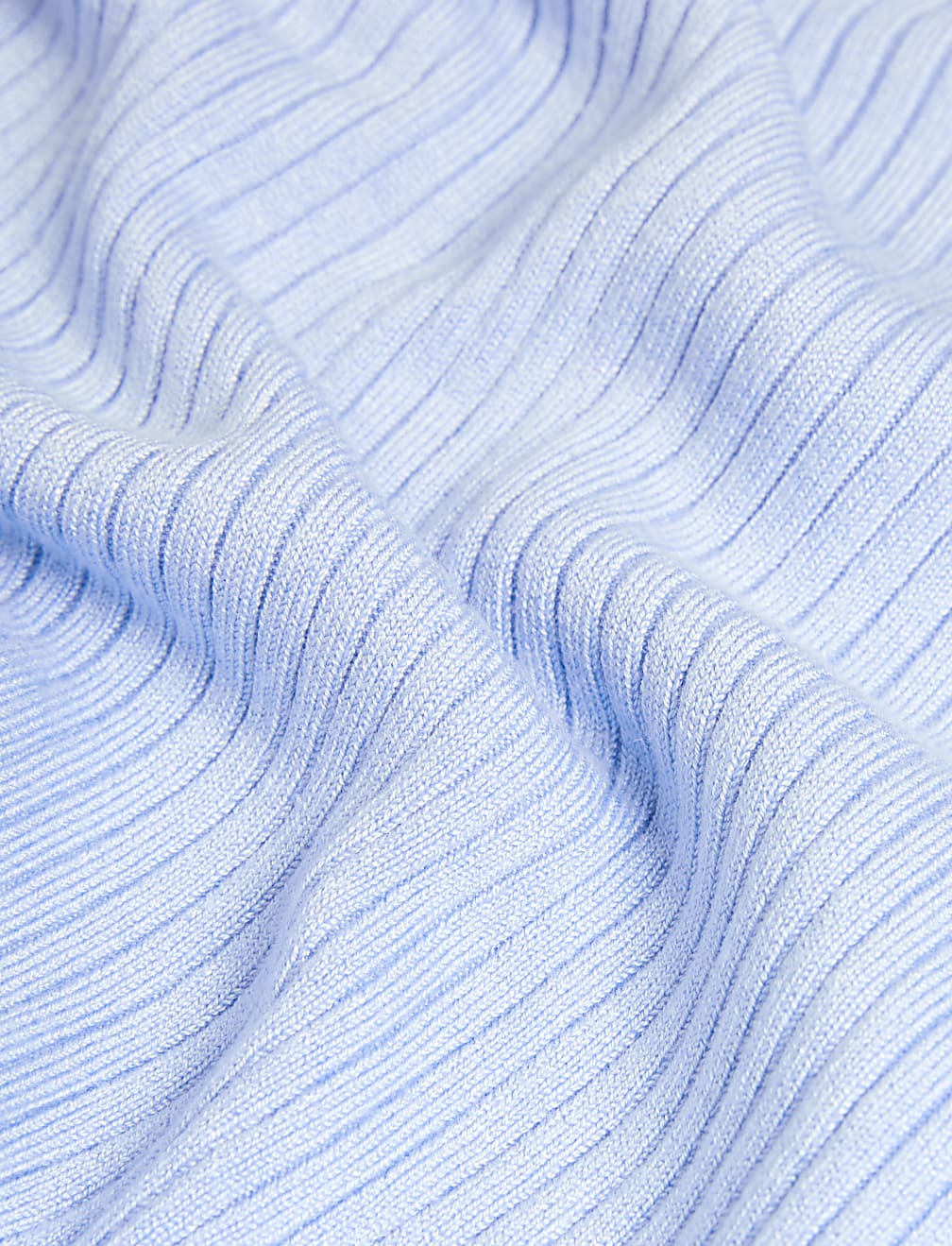Ribbed Crew Neck Fitted Short Sleeve Jumper