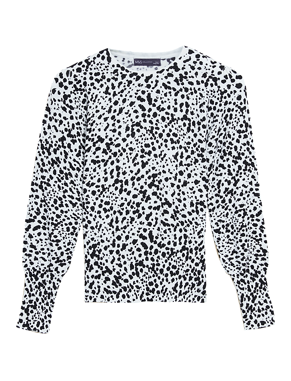 Animal Print Blouson Sleeve Jumper